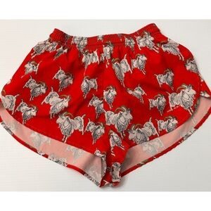 BOA Women's 1" Elite Split Running Shorts - Red Goat Print - S